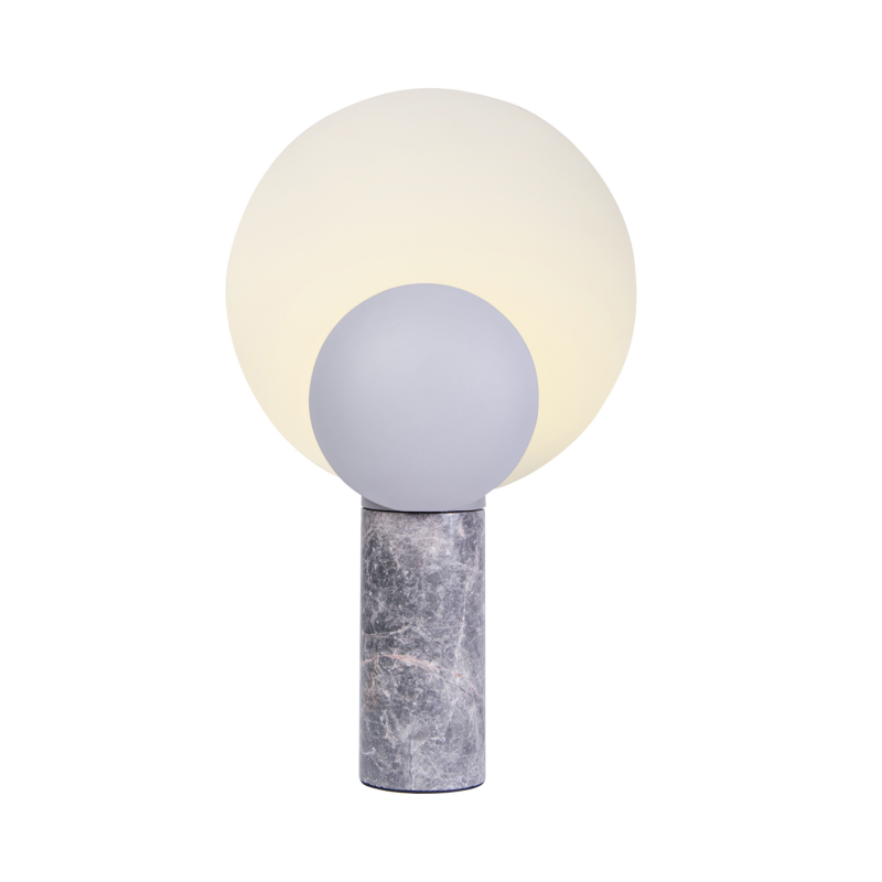 Nordlux Caché elegante Tischlampe Grau GU10 skulpturales Design